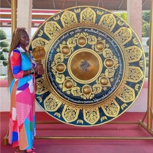 Medium Size colorful long Button up Dress